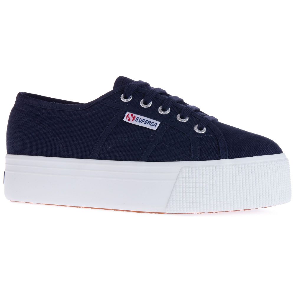 Superga 2790acotw Linea Up And Down Blue Platform Sneakers - Women's Sneakers USA | US7817446